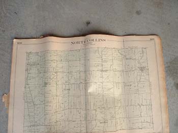 018 - North Collins map showing schoolhouses