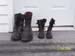 042 - Buckle boots, large & small